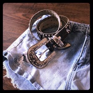 Western bling belt